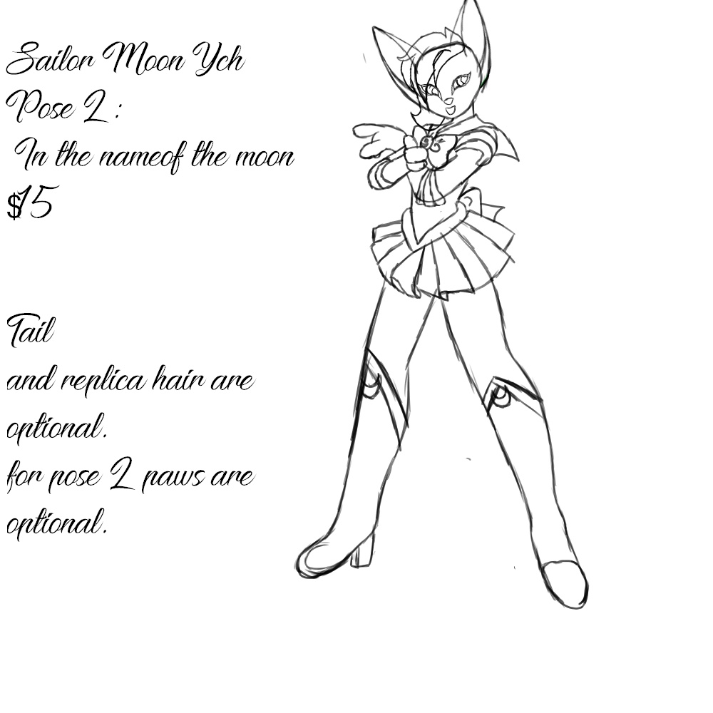 YCH: Sailor moon: Usagi pose one. by imadeer -- Fur Affinity [dot] net