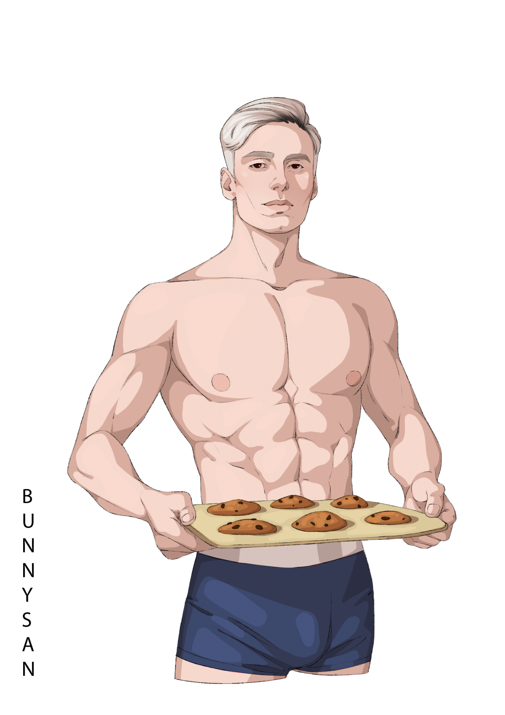 Naked man with cookies by Im_Bunnysan_ -- Fur Affinity [dot] net