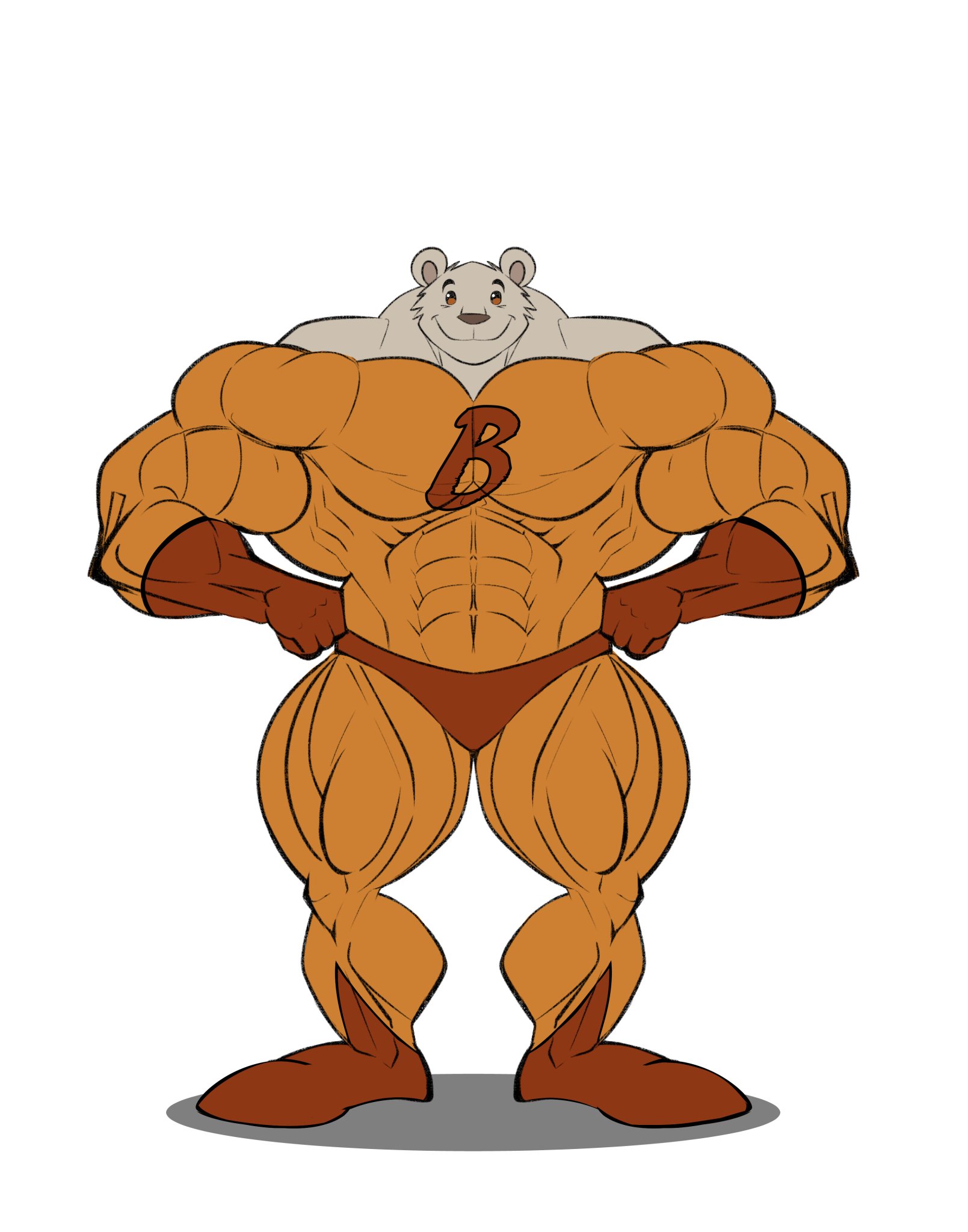 boulder muscle cartoon