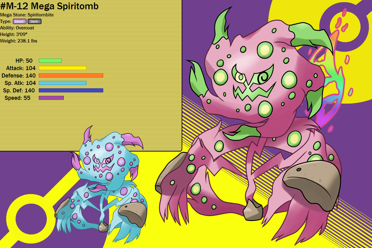 Mega-Spiritomb Pokemon fan evolution concept by xXLightsourceXx on