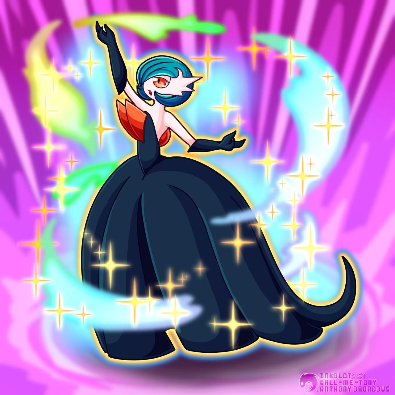 282 - The Embrace Pokemon - Mega Gardevoir (Shiny) by Inkblot123 -- Fur  Affinity [dot] net