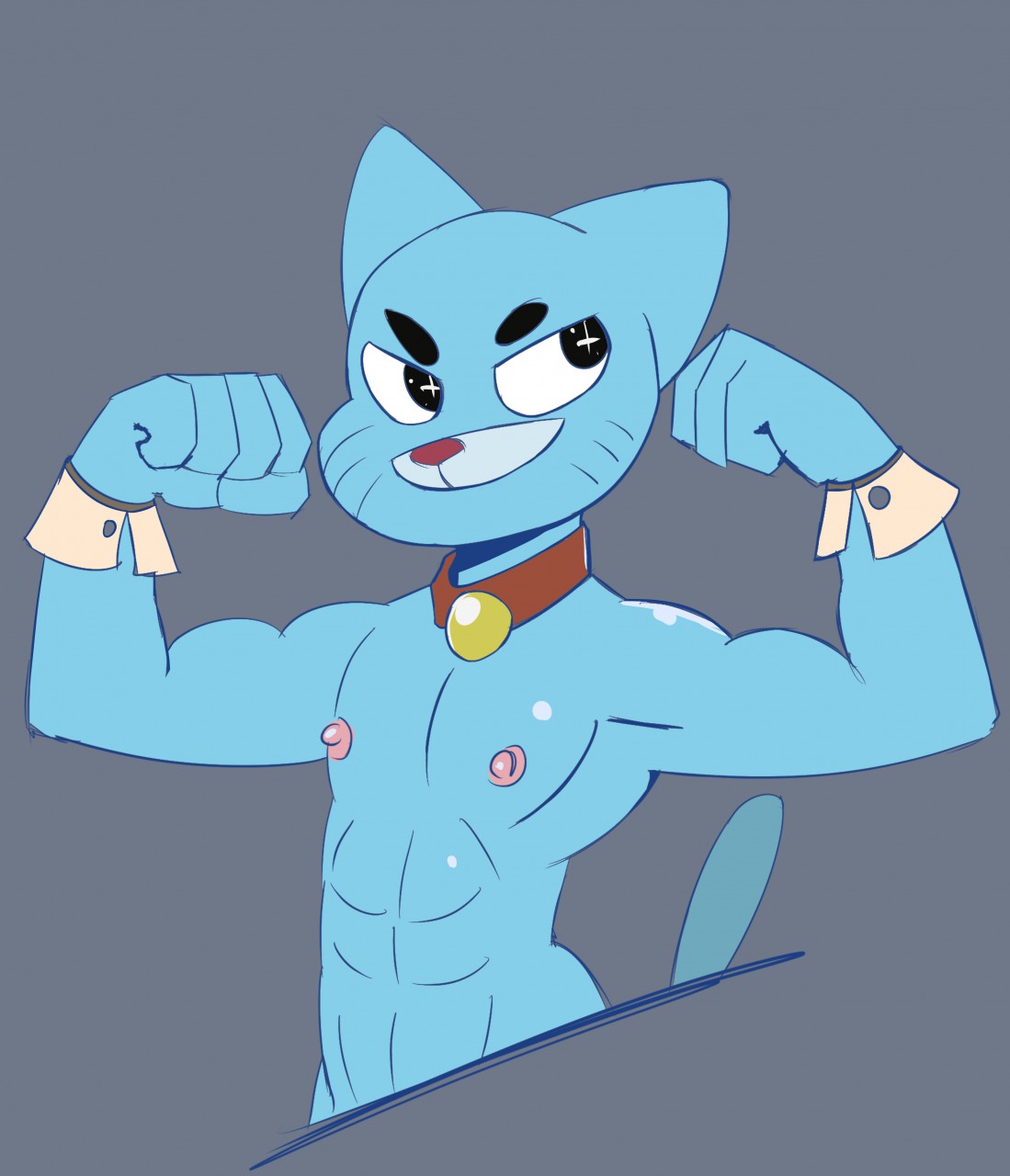 Gumball Flexes! by Introvertedpooch -- Fur Affinity [dot] net