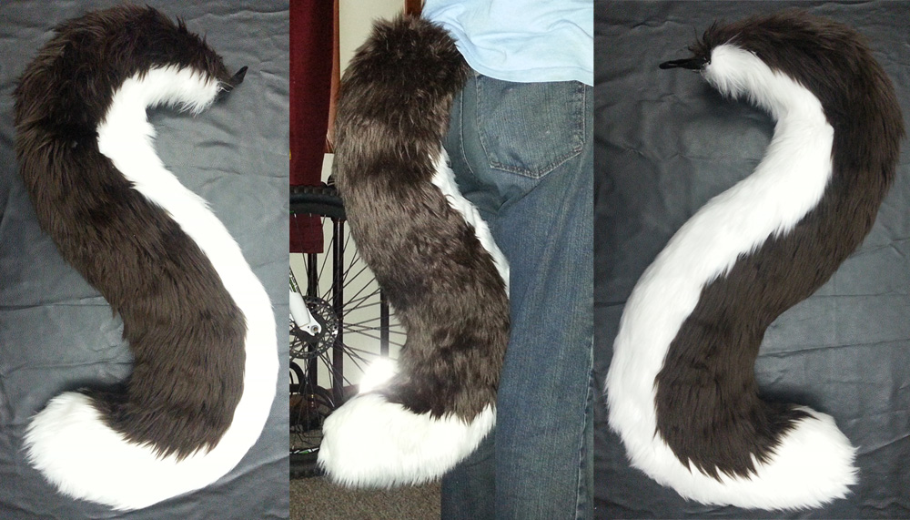 Brown popular & White Fursuit Tail