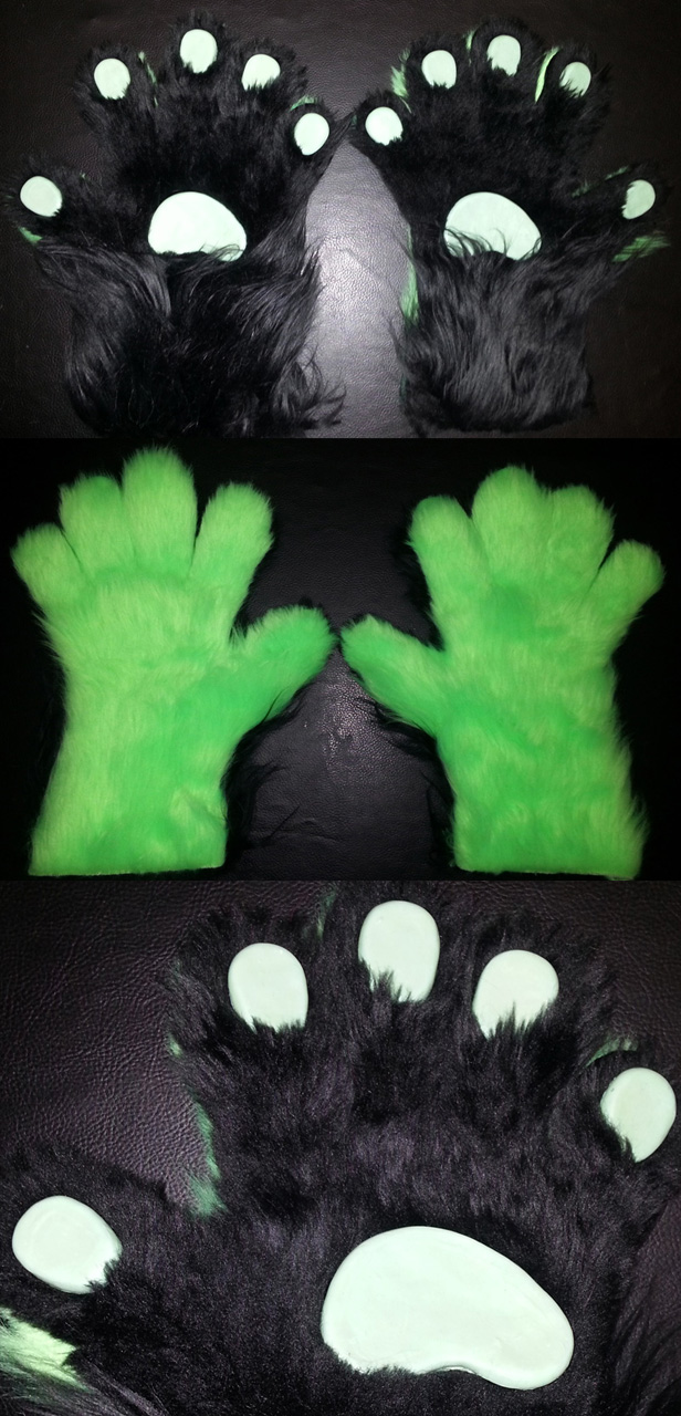 Glow in the Dark Perler Paw by murchman-creations -- Fur Affinity [dot] net