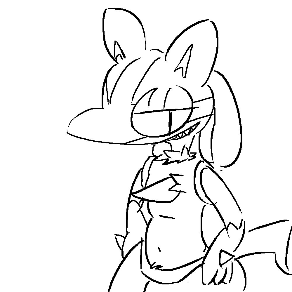 shiny lucario doodle - By @spinycatto on Itaku