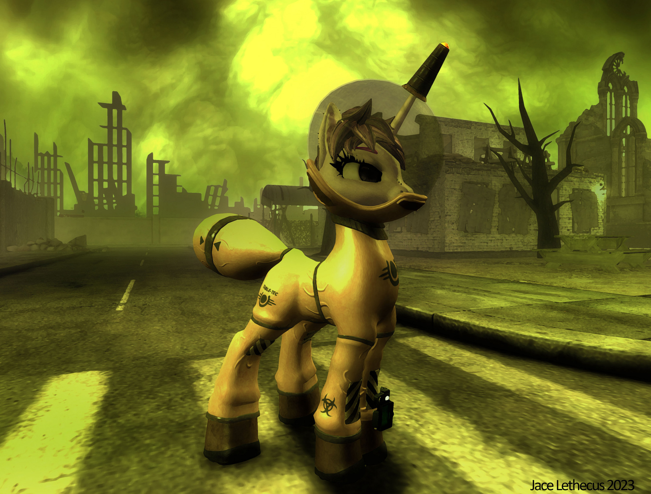 Fallout Pony -Rad Storm- SL Work by Jace_Lethecus -- Fur Affinity [dot] net