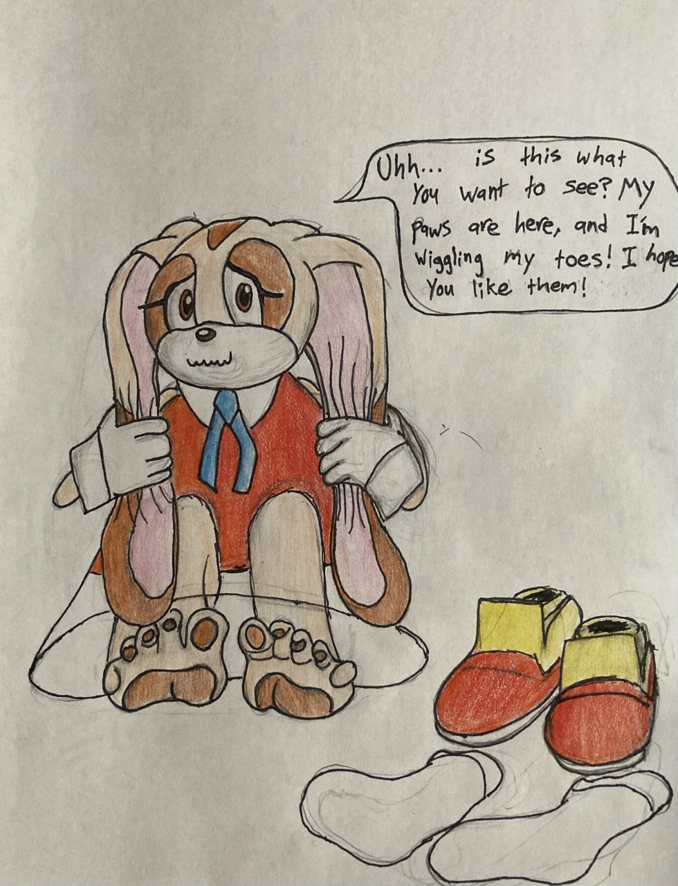 Cream the Rabbit shows her soles by JackLFrank -- Fur Affinity [dot] net