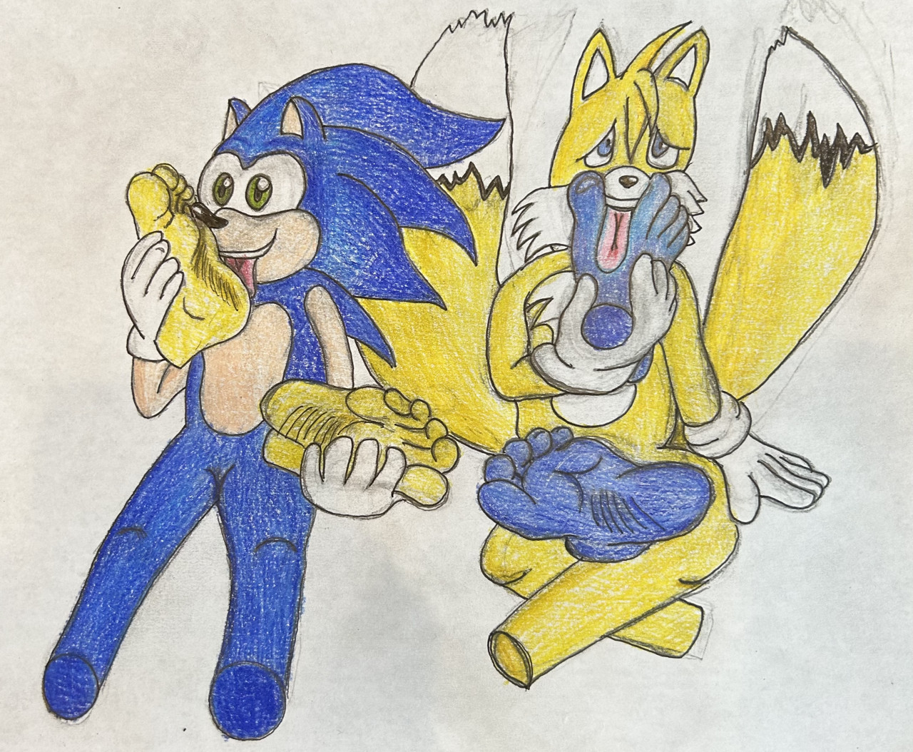 Sonic and Tails Self Worship by JackLFrank -- Fur Affinity [dot] net