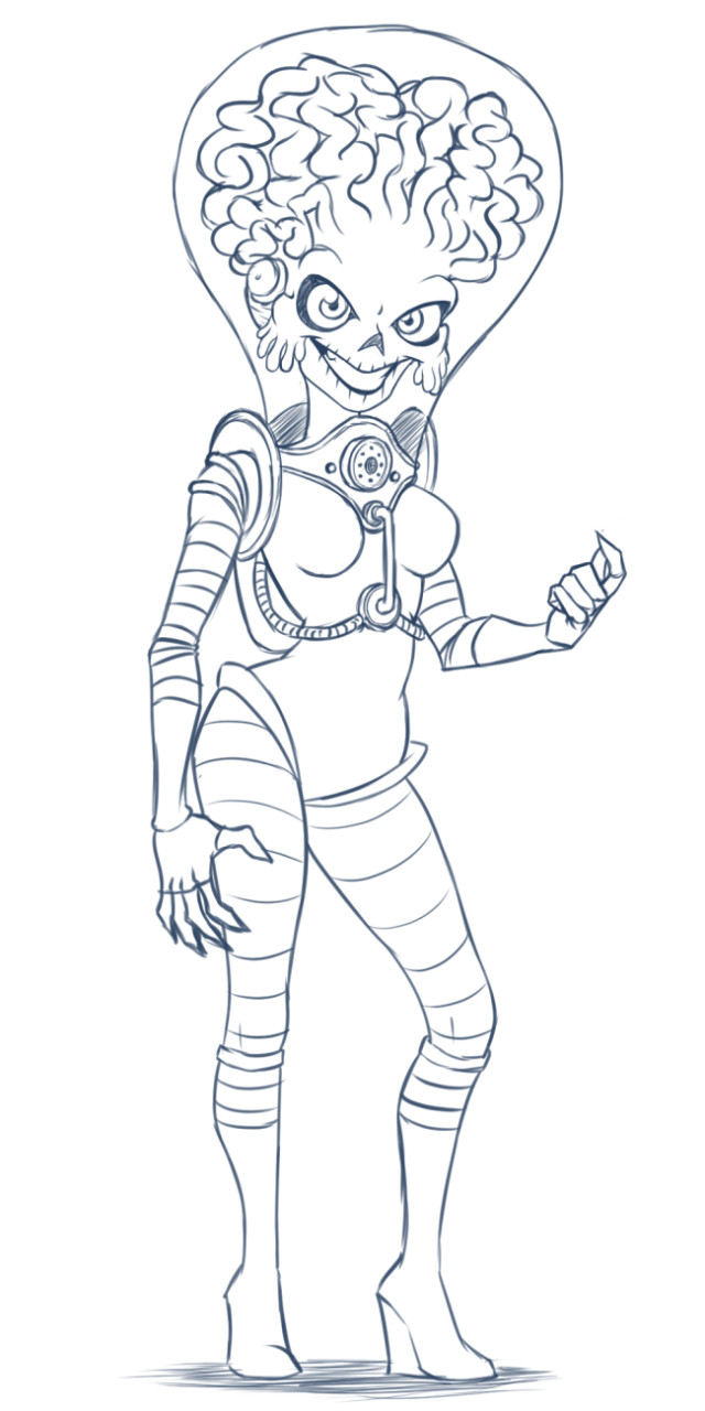 Attractive try sketch - Martian by JakCitrus -- Fur Affinity [dot] net