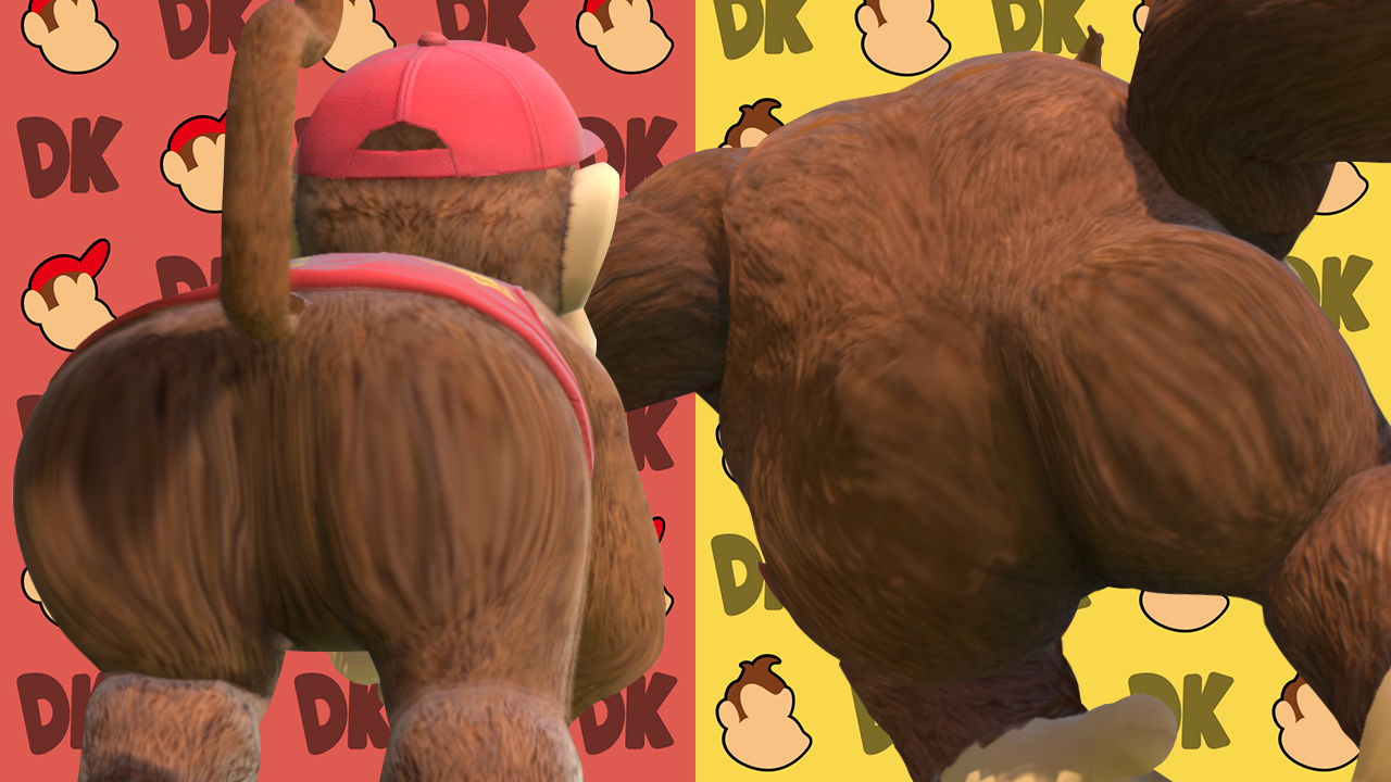 Donkey Kong and Diddy Kong butt inflation by JakeBing -- Fur Affinity [dot]  net