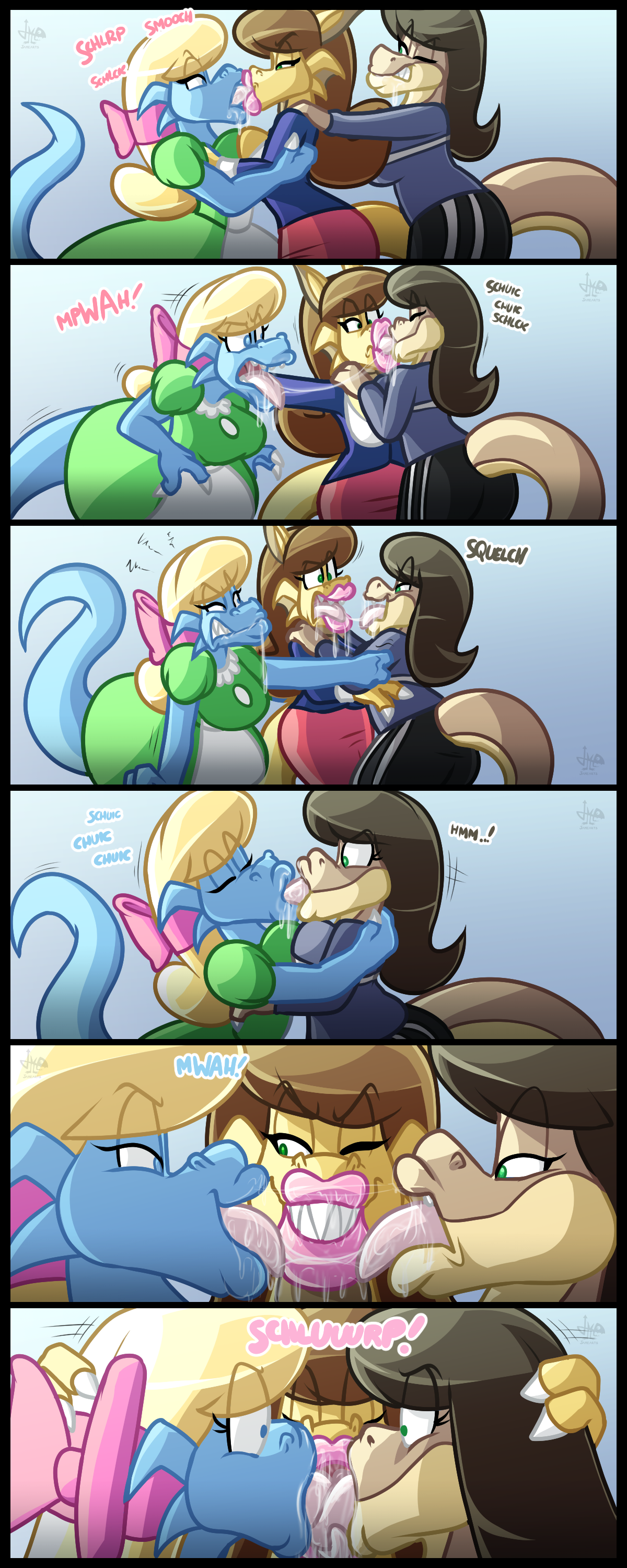 C] Tongue sucking ladies by JAMEArts -- Fur Affinity [dot] net