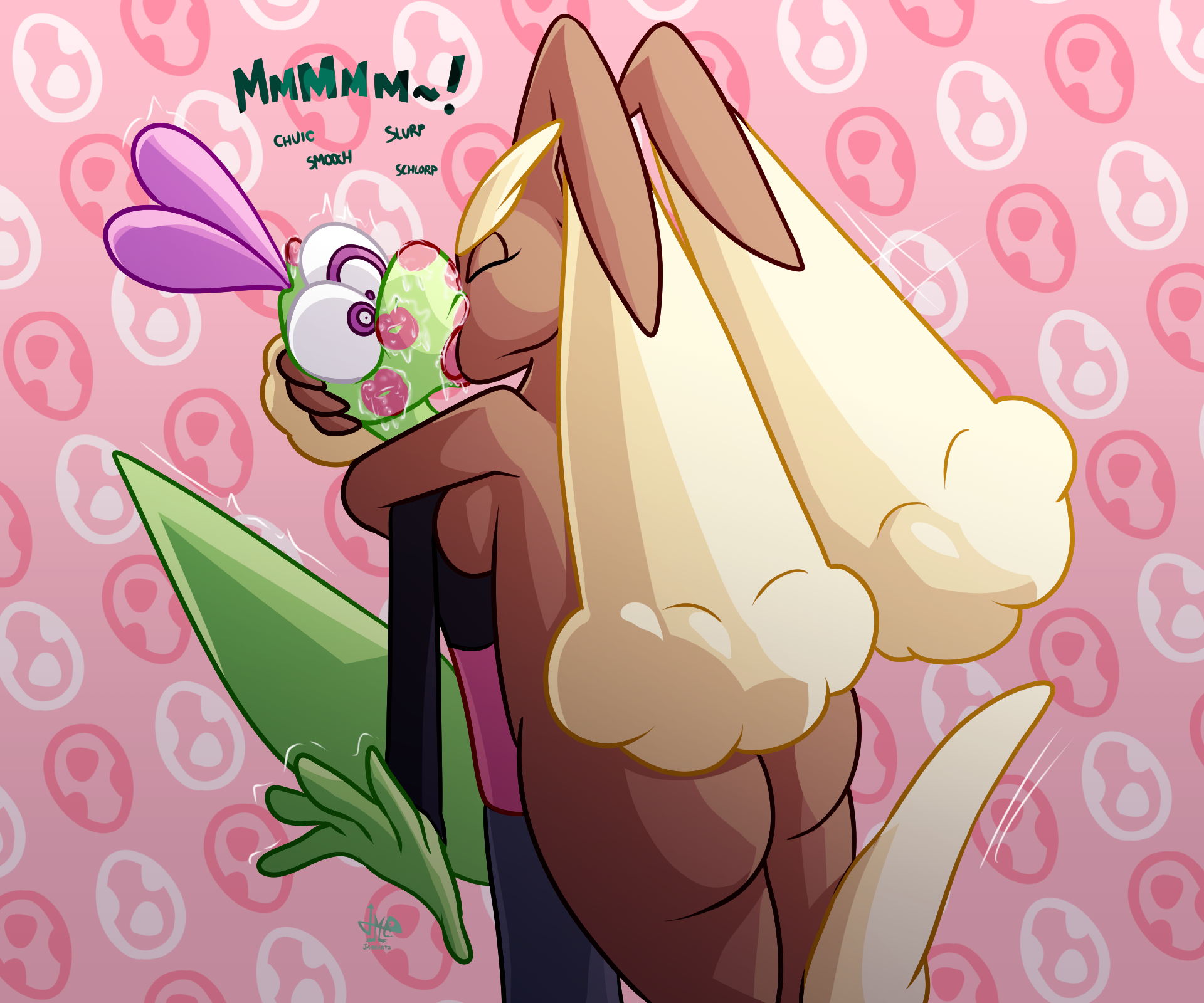 Sloppy kissing Lopunny by JAMEArts -- Fur Affinity [dot] net