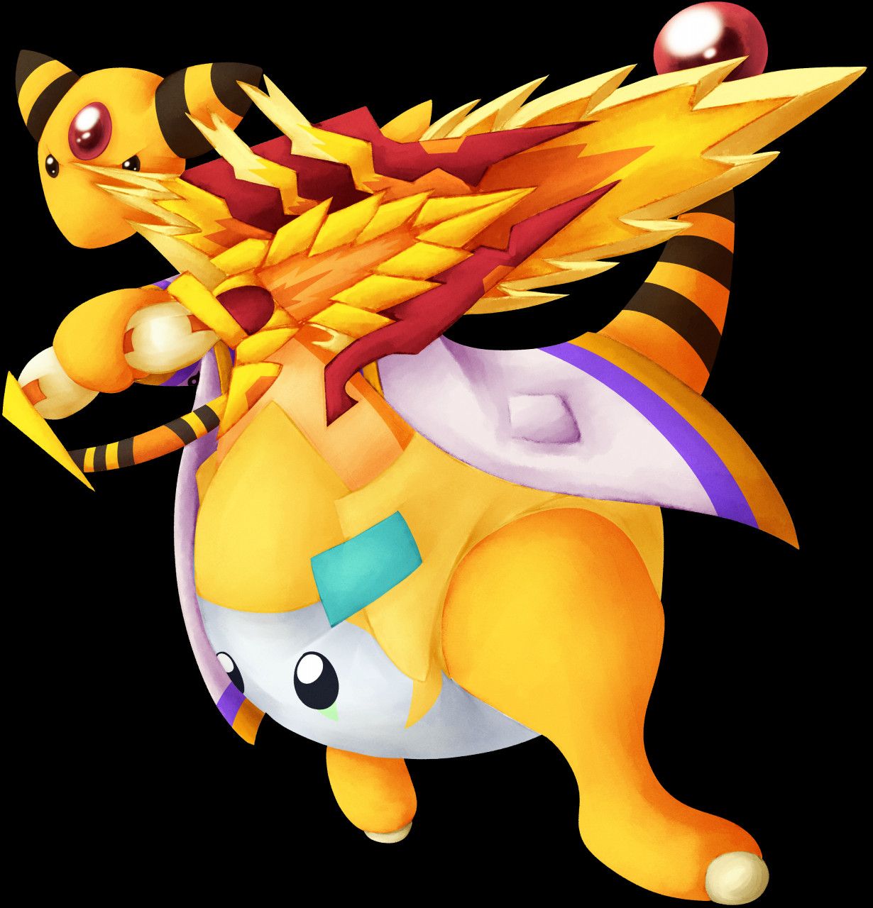 Dashing Scientist Ampharos by JamesG -- Fur Affinity [dot] net, حجم الصورة 1230x1280