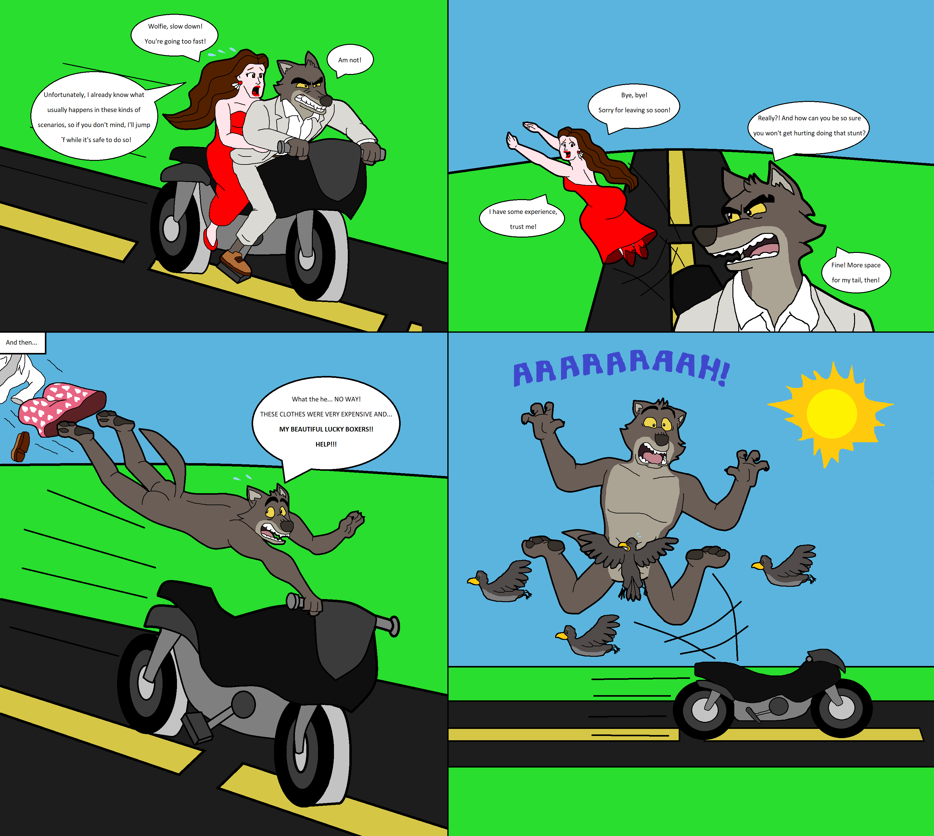 My Bike Ride With Mr. Wolf (Page 01) by Jane_M_J -- Fur Affinity [dot] net