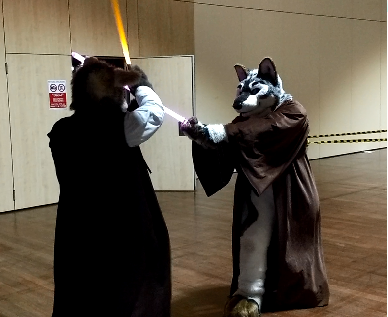 Jasper Vs unik in lightsaber duel (video)