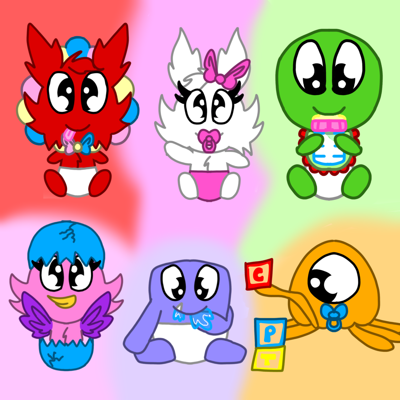 Garten of Banban 2 babies by JaydentheFox17 -- Fur Affinity [dot] net