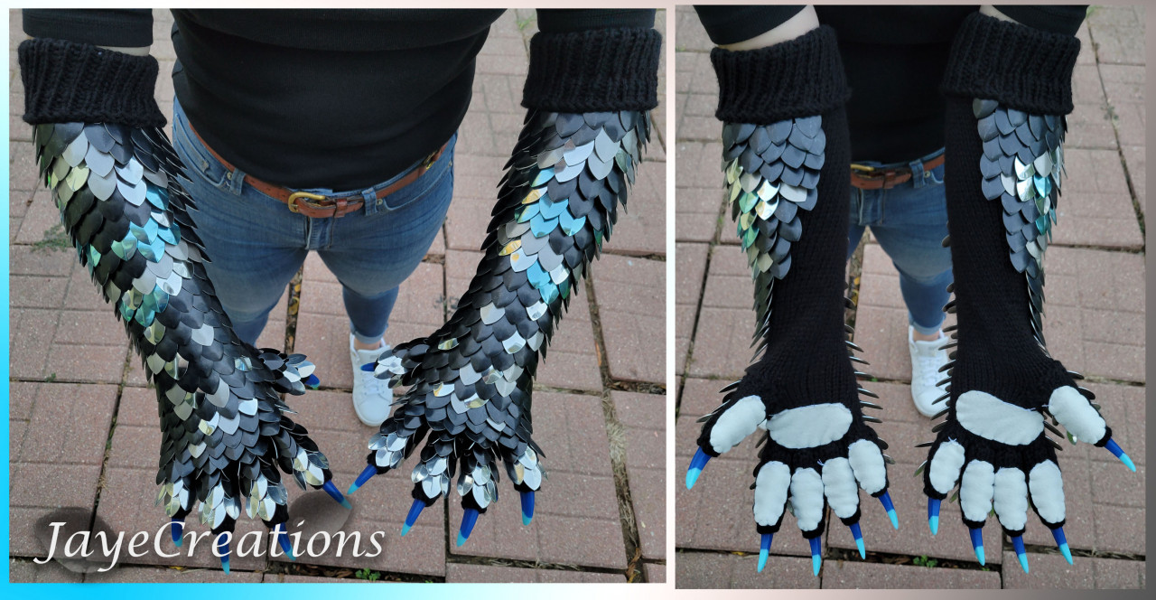 Scale mail gauntlets with claws hot sale