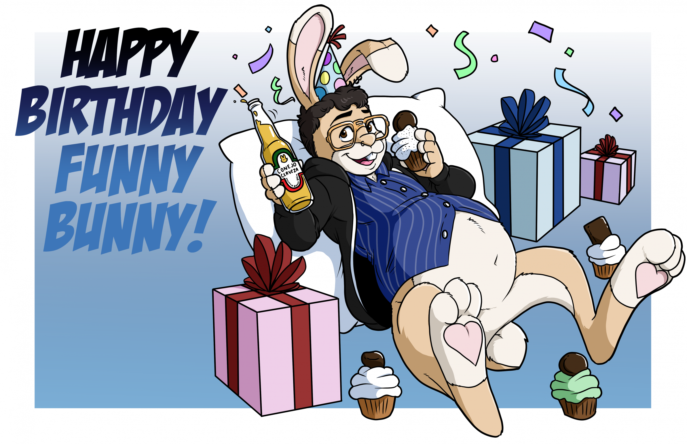 Funny Bunny Birthday 2023 by Jaymzeecat -- Fur Affinity [dot] net