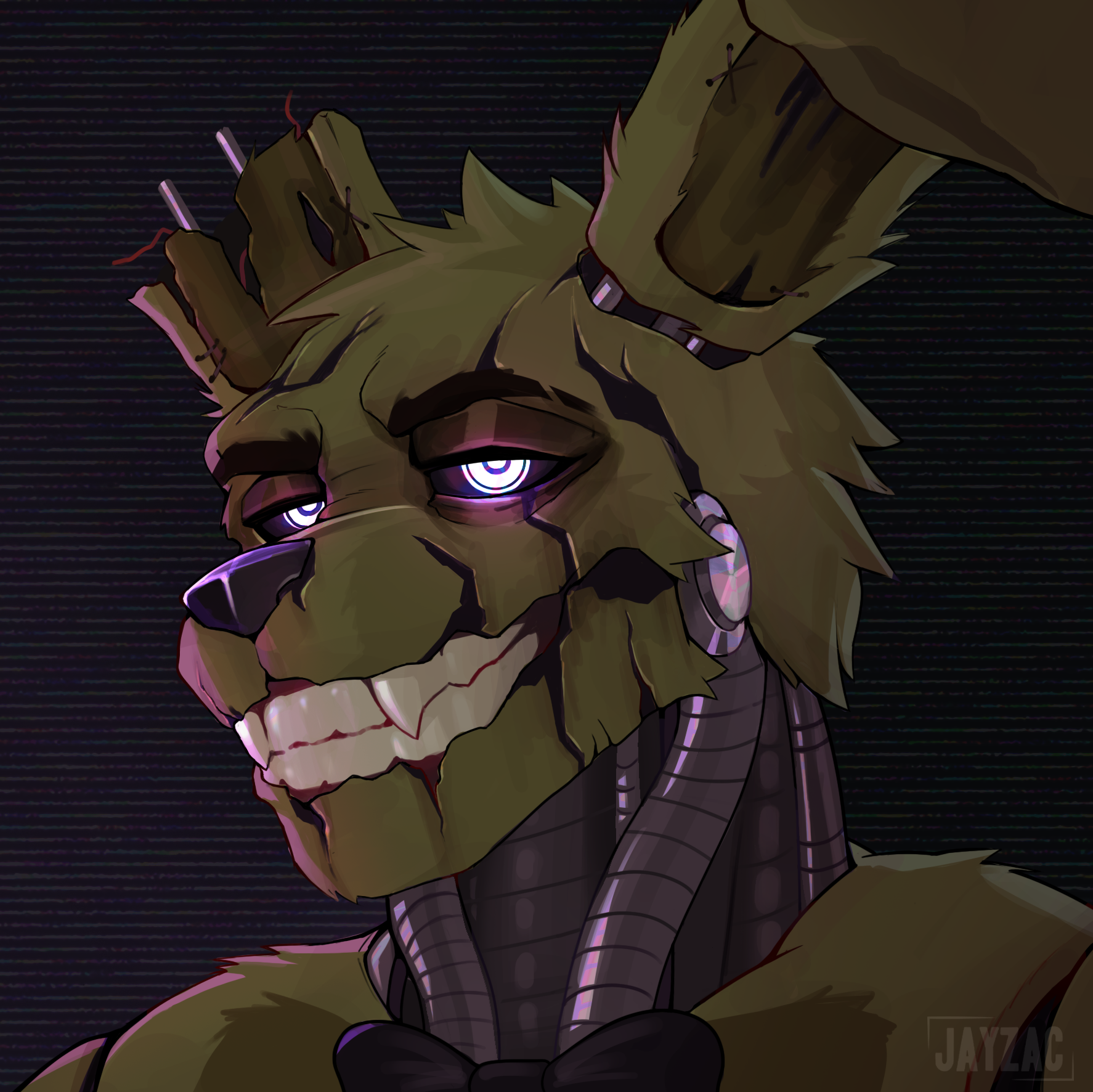 FNaF - Cartoon Springtrap by InsanySage -- Fur Affinity [dot] net