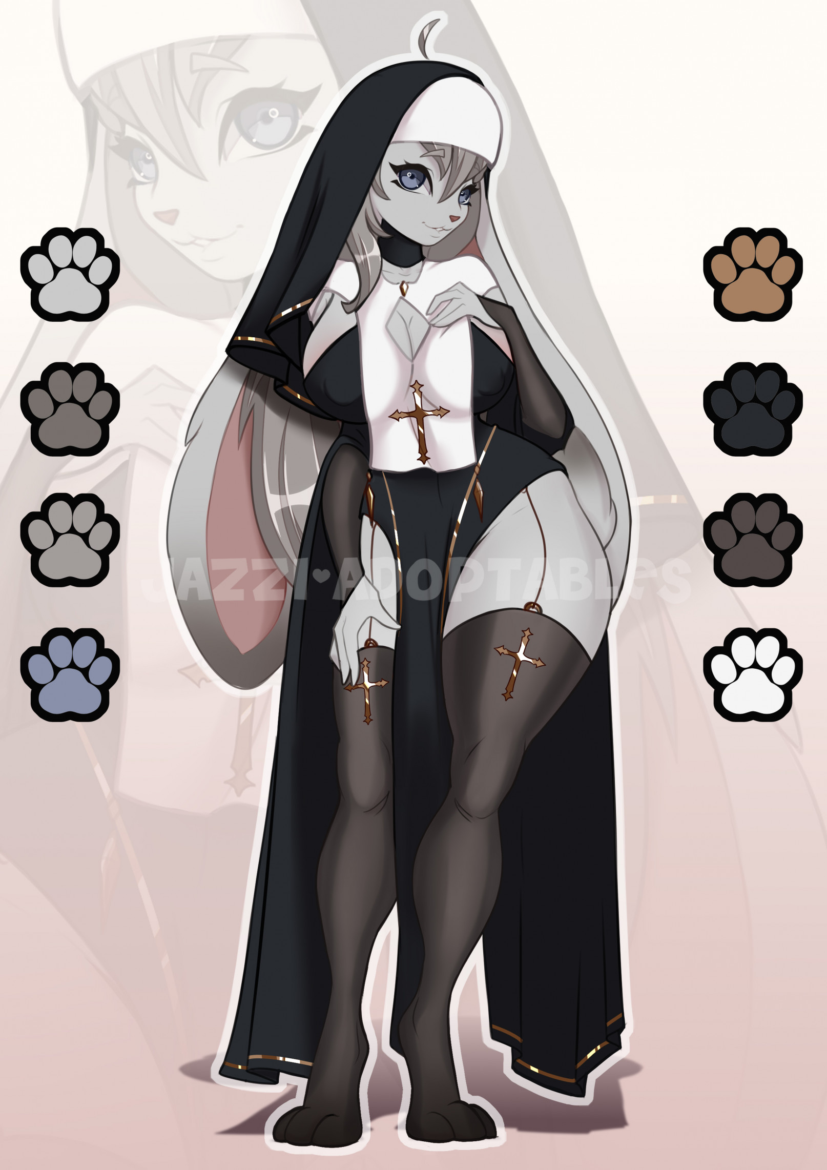 Rabbit nun ADOPT [CLOSED] by Jazzi -- Fur Affinity [dot] net