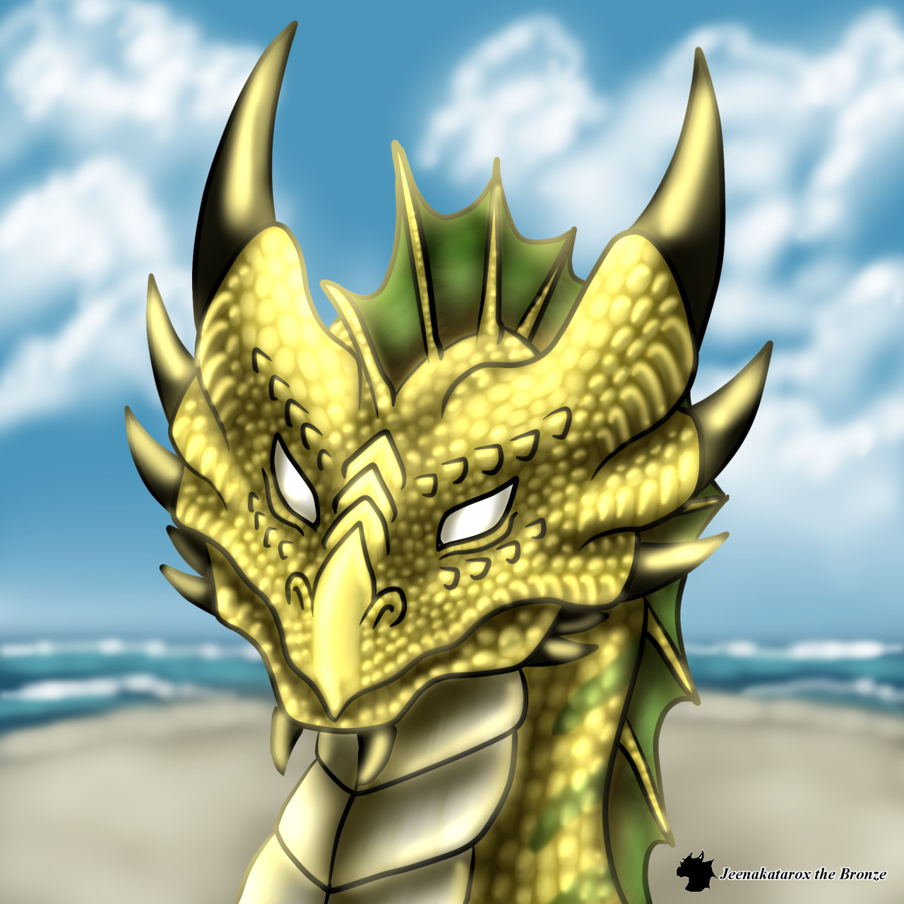 D&D Bronze Dragon Headshot by -- Fur Affinity [dot] net