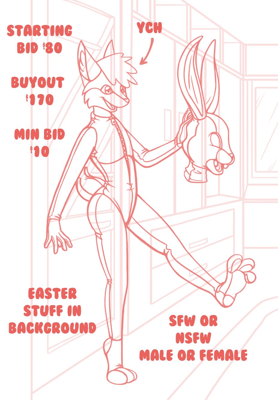 Bunny suit YCH CLOSED by Jen-Foxworth -- Fur Affinity [dot] net