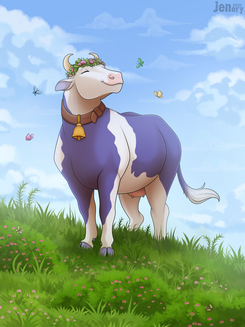 Anime Cow Hd Transparent, Year Of The Cow Animal Animal Cartoon Cow, Cute,  Cartoon, Hand Draw PNG Image For Free Download