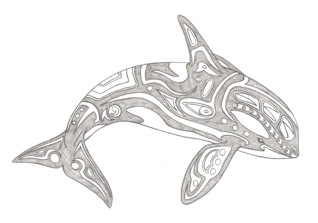 Orca Killer Whale Tribal Tattoo Ink White art Art Print for Sale by  eveystudios  Redbubble
