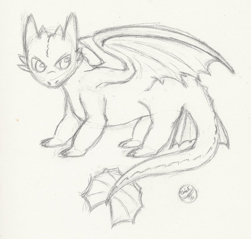 Toothless Pencil Drawing by RockingScorpion on DeviantArt