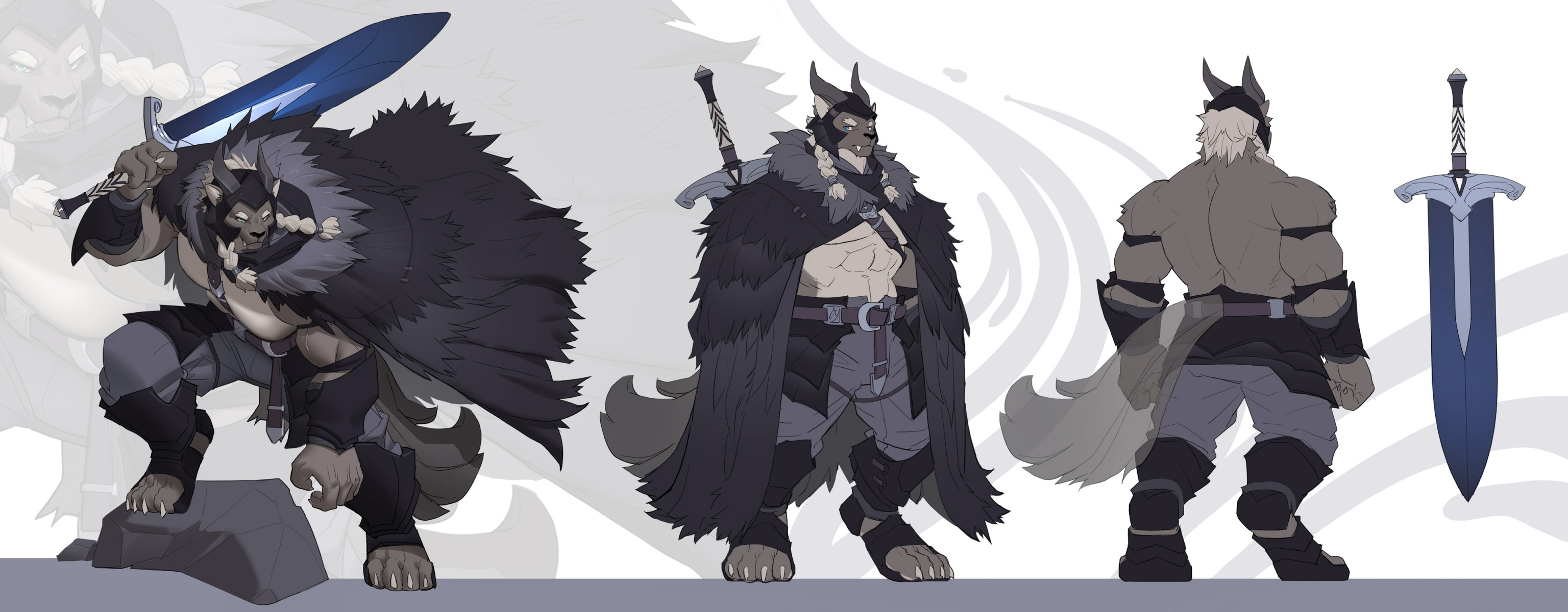 dragon-wolf character sheet commission