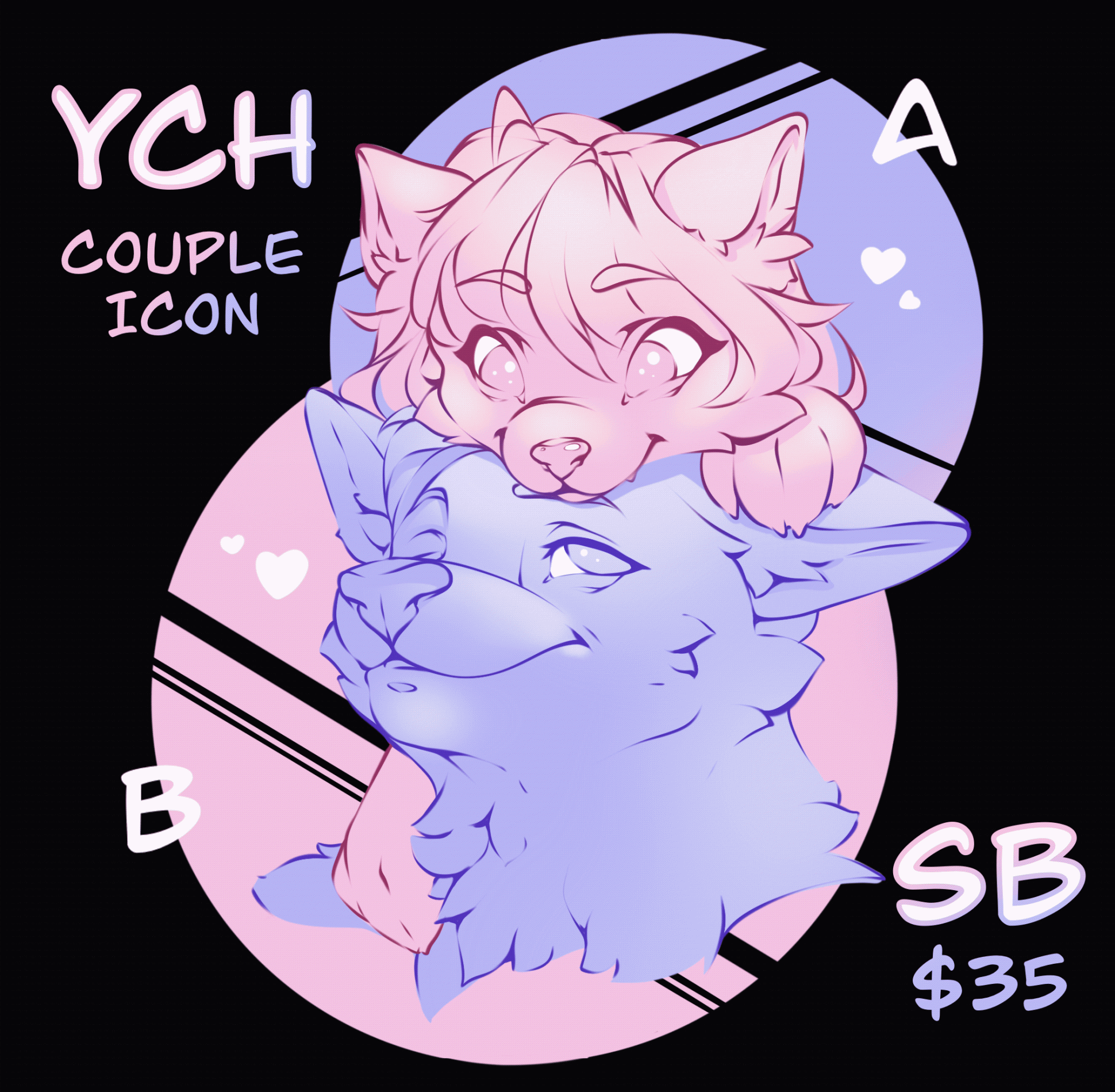 YCH (gif) - COUPLE ICON (closed) by jiFisy -- Fur Affinity [dot] net