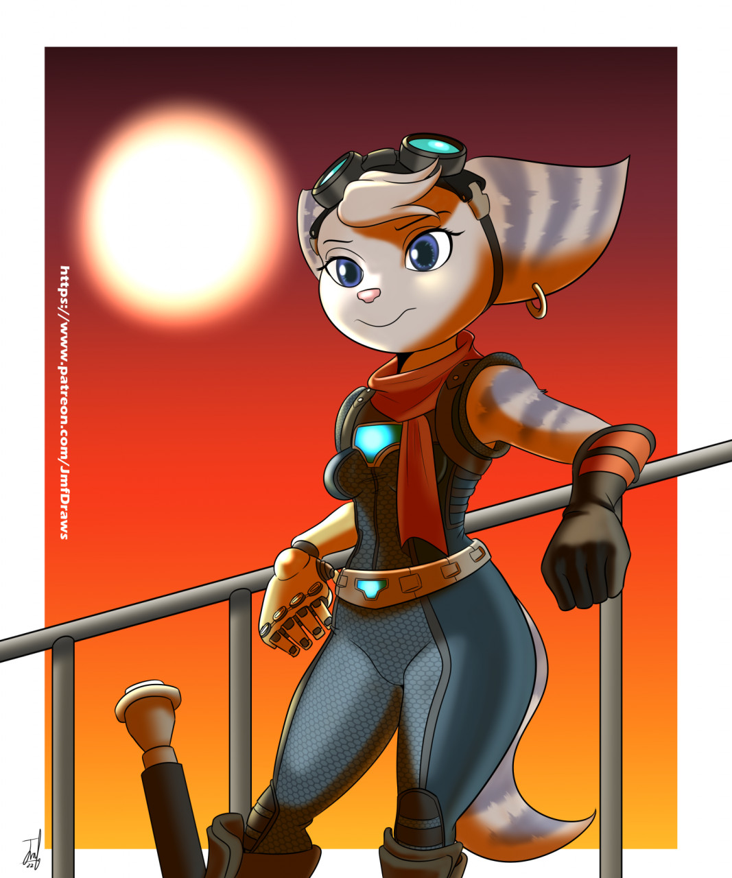 Sunset lombax by jmfmagnum -- Fur Affinity [dot] net