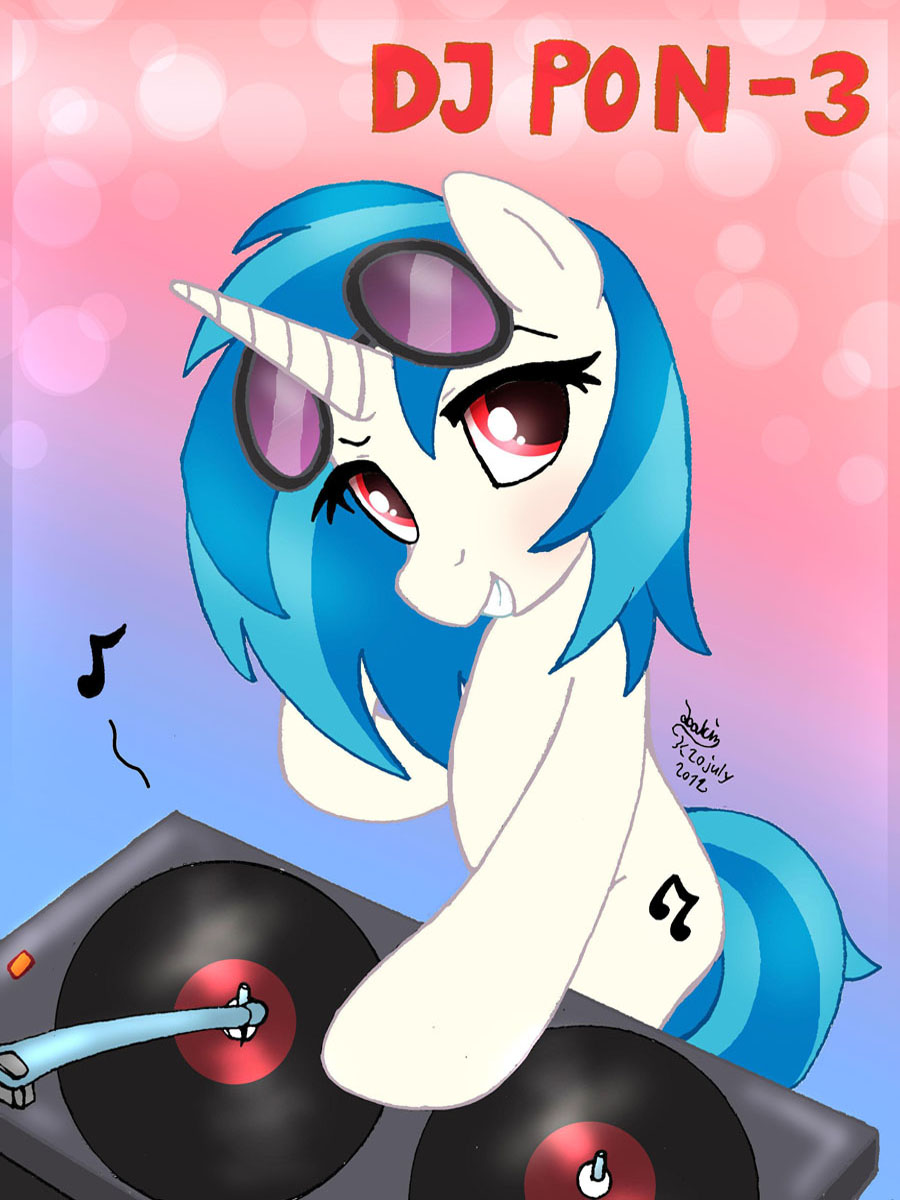 MLP FIM - Vinyl Scratch DJ Pon-3 by Joakaha -- Fur Affinity [dot] net