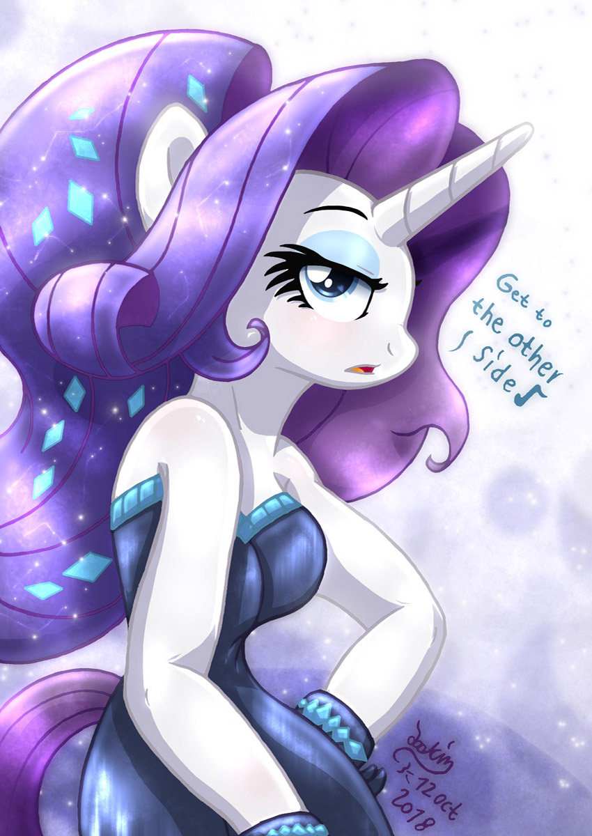 MLP FIM - Anthro Rarity Get To The Other Side. 