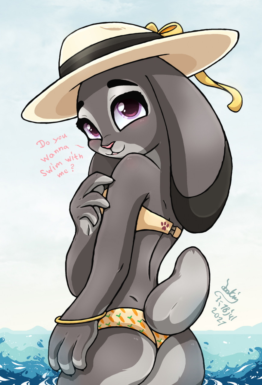 Zootopia - Judy Hopps Take A Swim by Joakaha -- Fur Affinity [dot] net