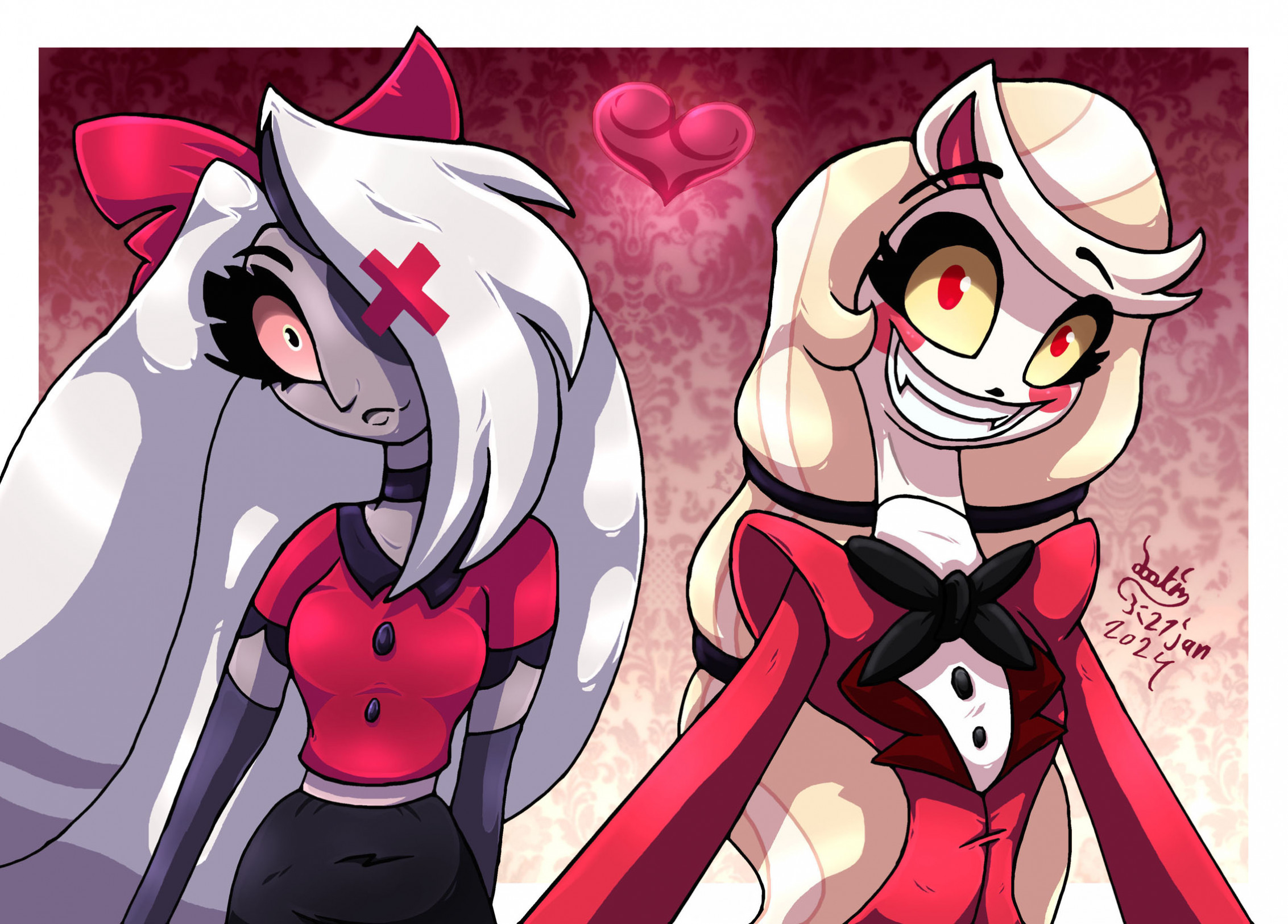 Hazbin Hotel - Vaggie And Charlie by Joakaha -- Fur Affinity [dot] net