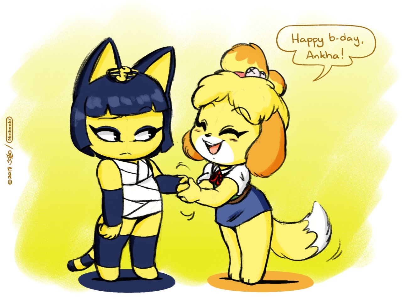 Ankha and isabelle