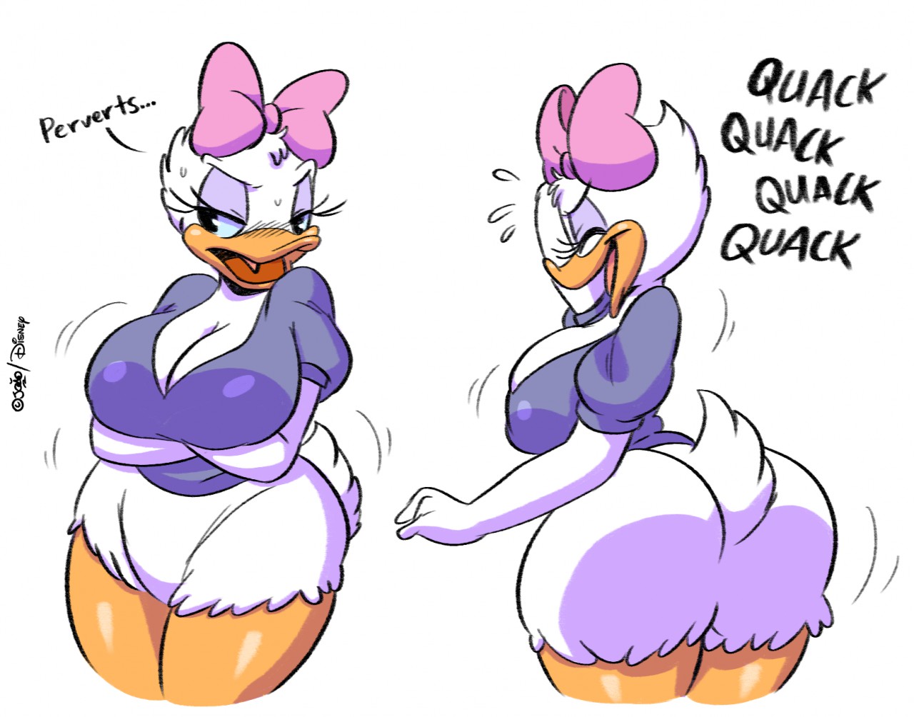 Thicc Daisy Duck by joaoppereira -- Fur Affinity dot net