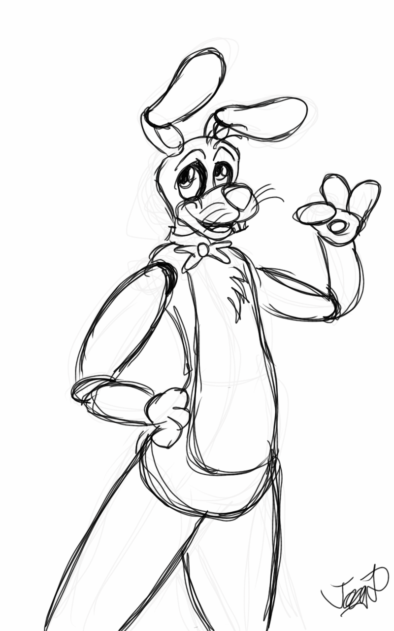 Bonnie the Rabbit FNAF  Fnaf coloring pages, Coloring pages, Fnaf drawings