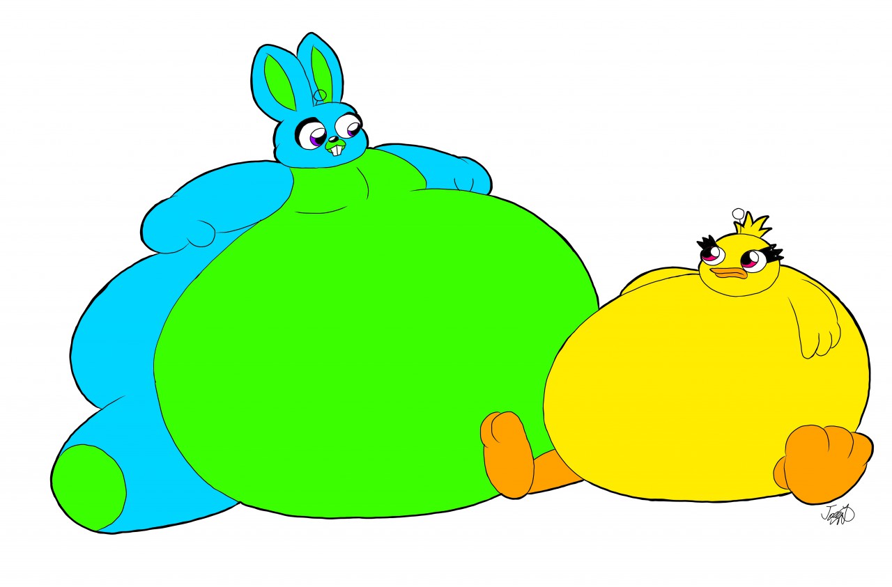 Overstuffed Bunny and Ducky by Joe-Anthro -- Fur Affinity [dot] net