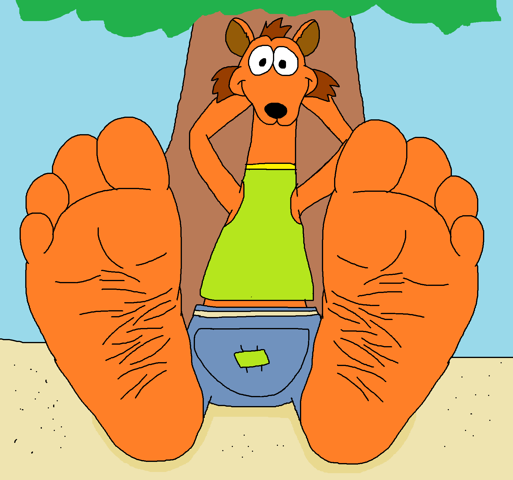 Tickled big feet Celebrity Feet
