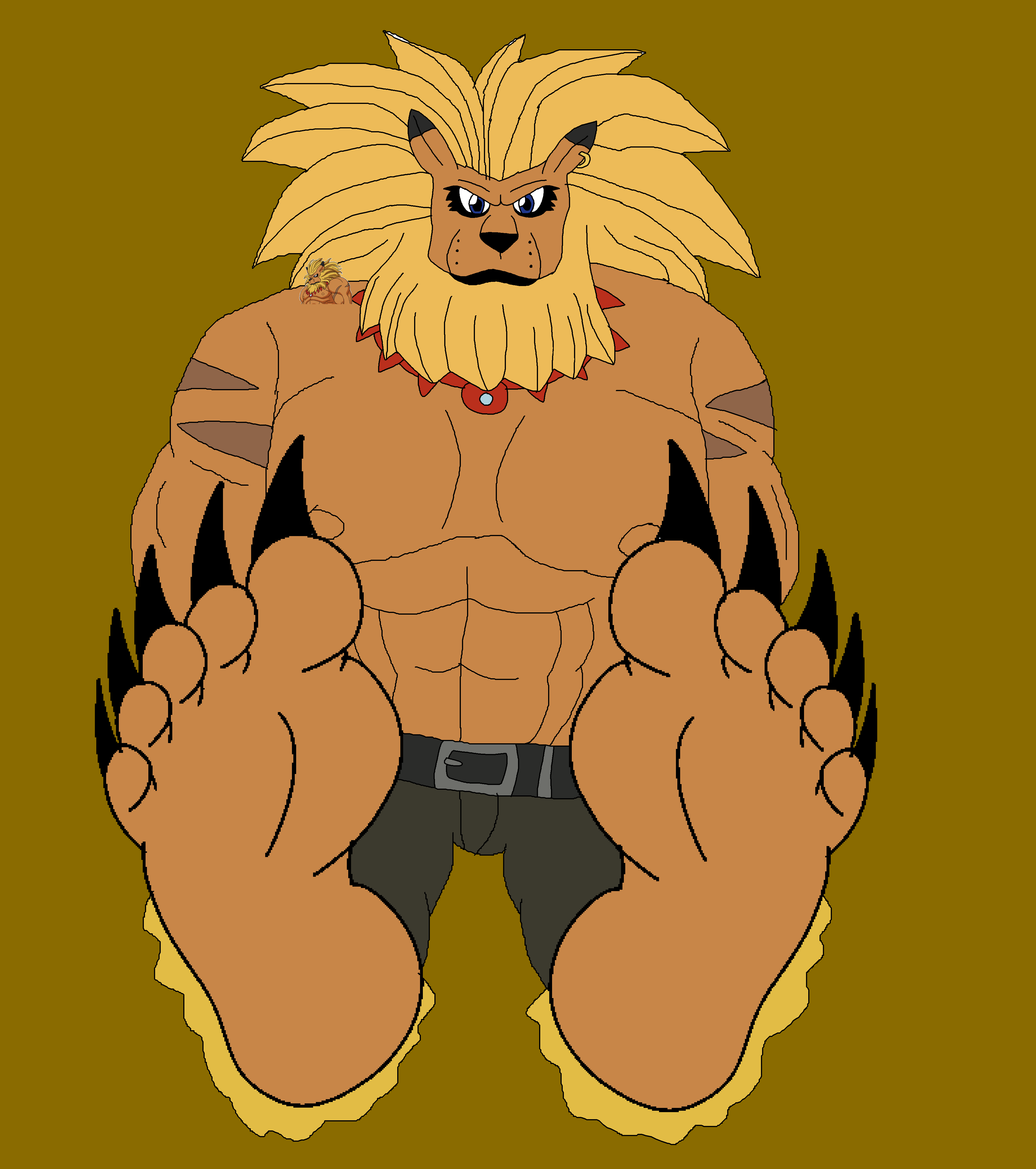 Leomon's Digimon Feet Tease