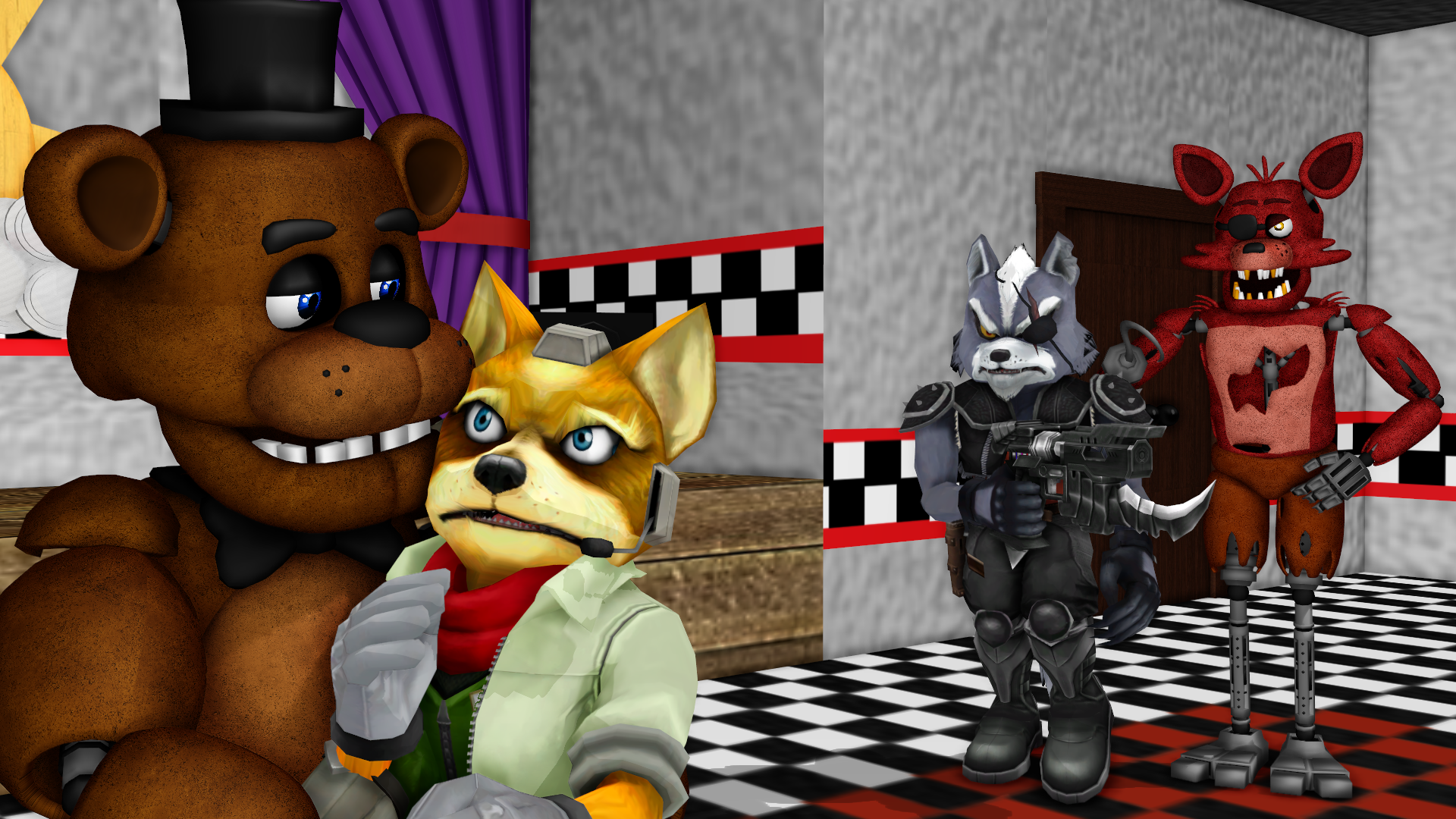 mmd starfox x fnaf: freddyxfox by johnxgin3 -- Fur Affinity [dot] net