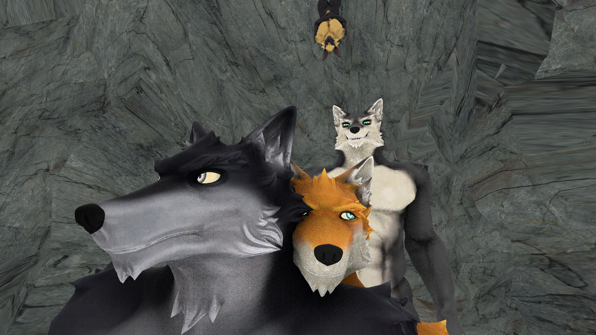 SFM:the fox and the wolf meet the bat and wolf part 1. 