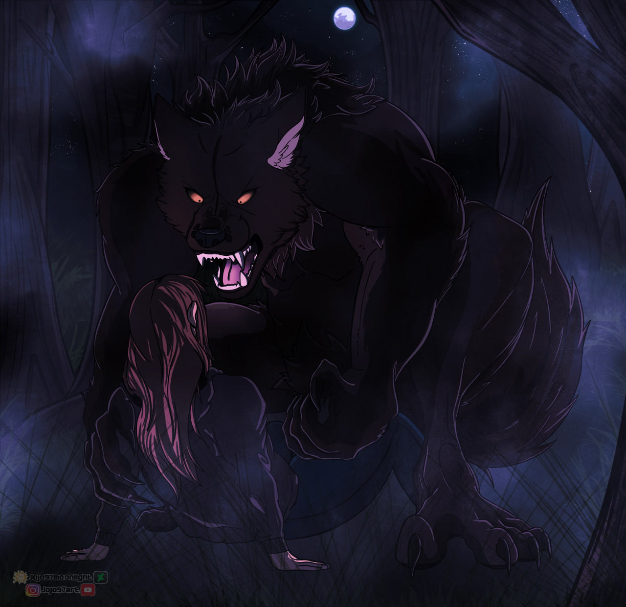 Night Of The Werewolf by -CedarWolf -- Fur Affinity [dot] net