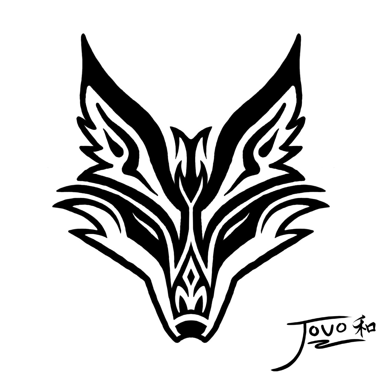 Tribal Fox Tattoo Design by Jovo -- Fur Affinity [dot] net