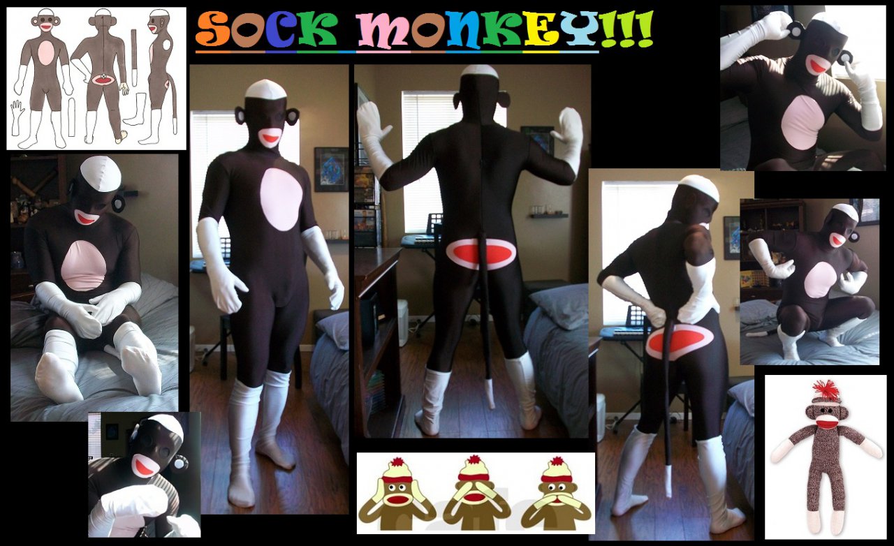 Sock Monkey Zentai suit, www.zentai-zentai.com/