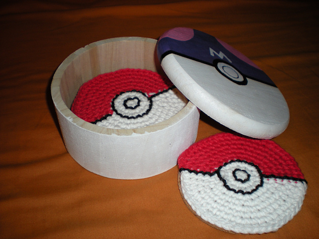 Pokeball coaster set by Juliamon Fur Affinity dot net