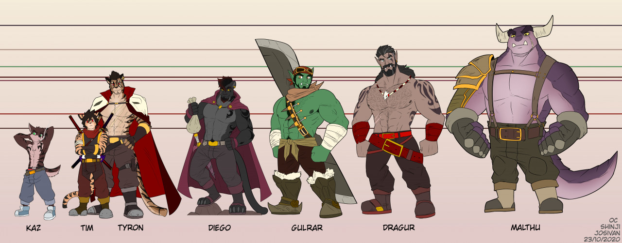 Size comparison Chart(With friends)(outdated for dark) by xenodragon21 --  Fur Affinity [dot] net