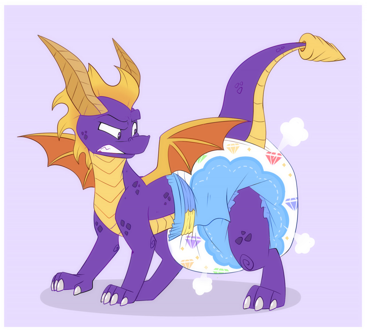 Spyro in diapers